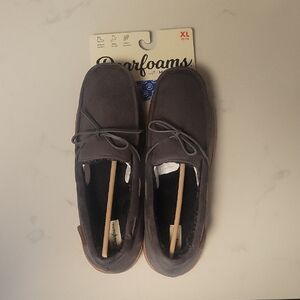 dearfoams Men's Slip-On Moccasin in Charcoal Gray